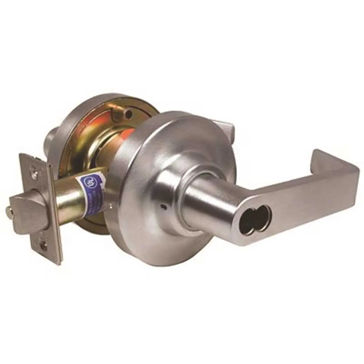 Marks USA 195 RAB 26D Grade 1 Satin Chrome Small Format Interchangeable Core Entry Door Lever (Door Handles), 2-3/4 in. Backset, 3.4375 in. Height, 6.375 in. Width, 8.2 in. Depth