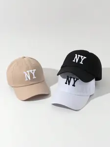 NY Embroidered Baseball Cap, Casual Outdoor Sun Hat for Men & Women, Adjustable Outdoor Sun Hat for Spring Autumn Travel Beach Vacation
