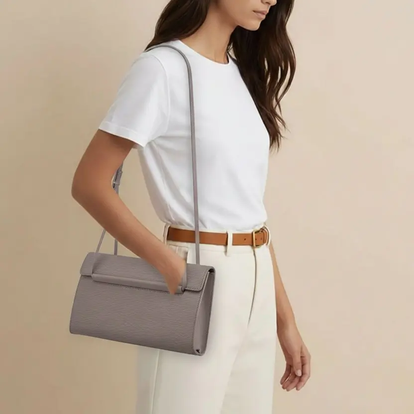 Pre-owned Louis Vuitton Epi Leather Shoulder Bags Dinard Bag in Lilac Shoulder Bag