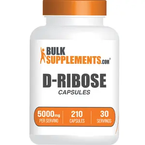 BulkSupplements - D-Ribose Capsules - Energy Boost - Muscle Recovery - 210 Capsules - 5000mg per Serving
