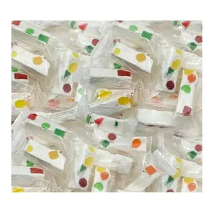 Sweet Bonbon Jujube Nougat Candy 1 lb Vintage Nostalgic Delight with Jelly Fruit Pieces Gluten Free Bulk Soft Candies in Resealable Bag Halloween Treats for Trick-or-Treat & Fall Season Snacks