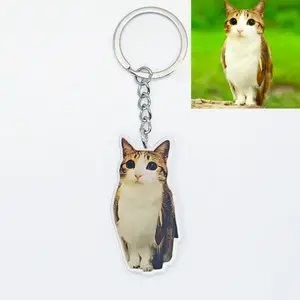 Funny Meowl Cat Owl Hybrid Keychain, Viral Meme Acrylic Bag Charm, Quirky Weirdcore Accessory, Unique Creative Gift, Keychain Accessories