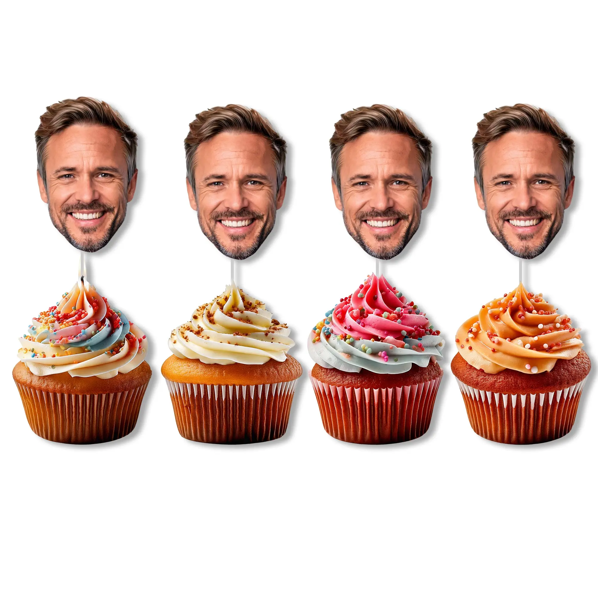 Personalized Custom Face Cupcake Toppers Personalized Custom Face Cupcake Toppers