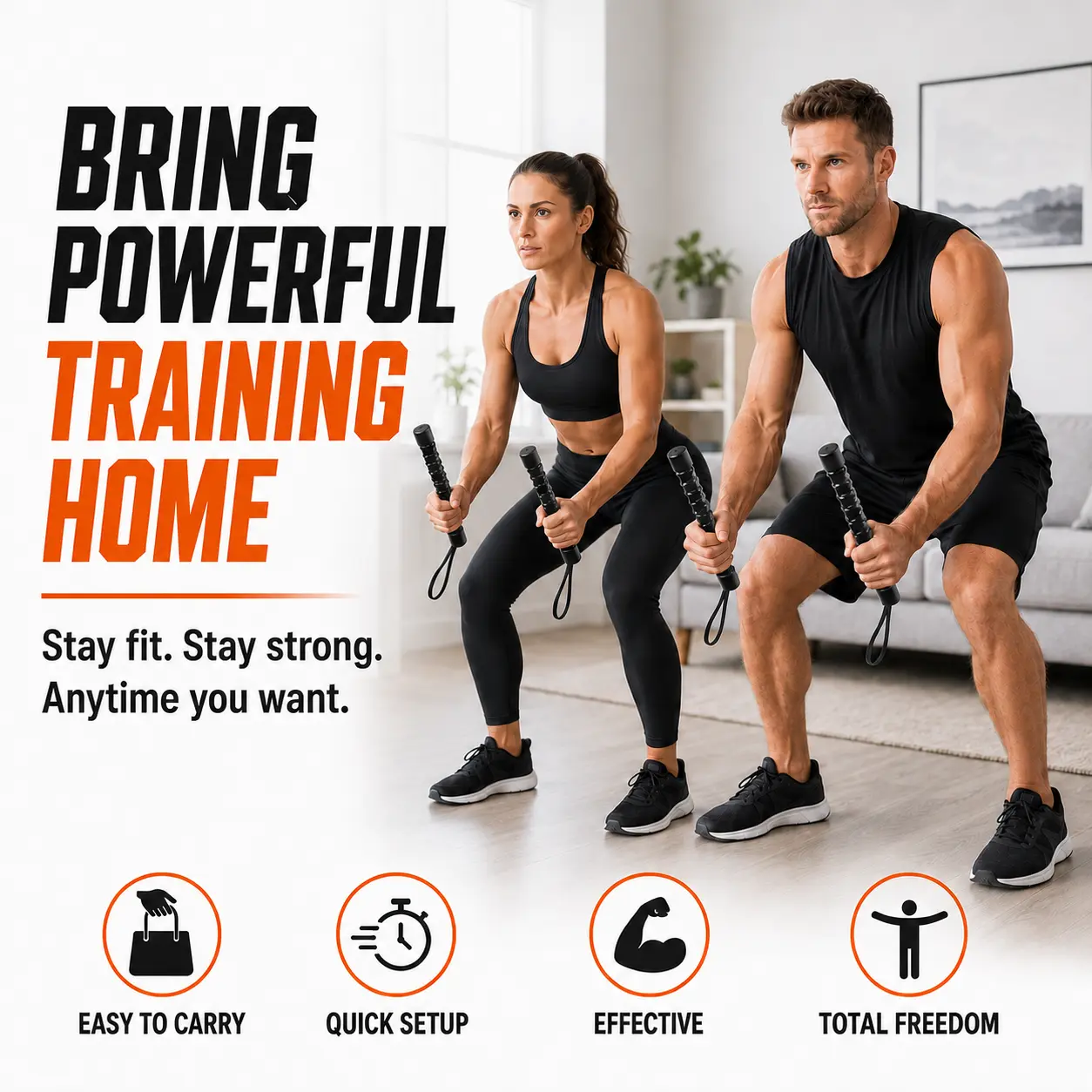 Upgraded Cordless Battle Ropes with Spring Core, Portable Low-Noise Full-Body Cardio & Strength Trainer, No Anchor Needed for Home Gym, Apartment & Outdoor Workouts