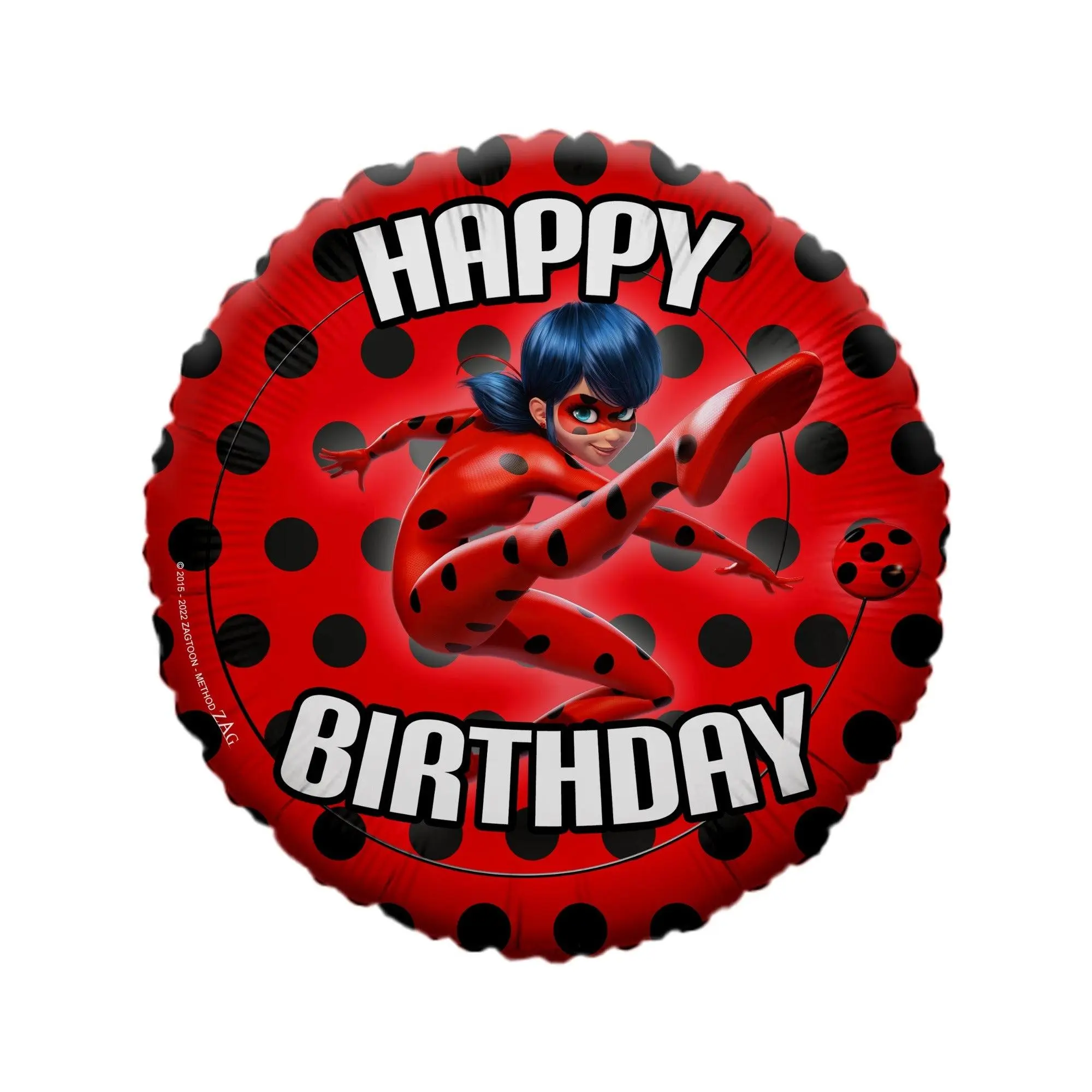 Miraculous Ladybug Themed Foil Balloon - Vibrant Happy Birthday Party Decor