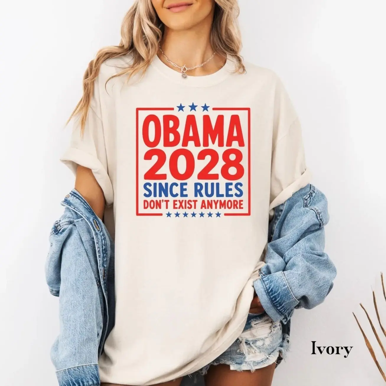 Comfort Colors® Funny Political Tee, Obama 2028 Retro Election Shirt, Parody Gift for Progressive Democrats, Liberal Humor X9D