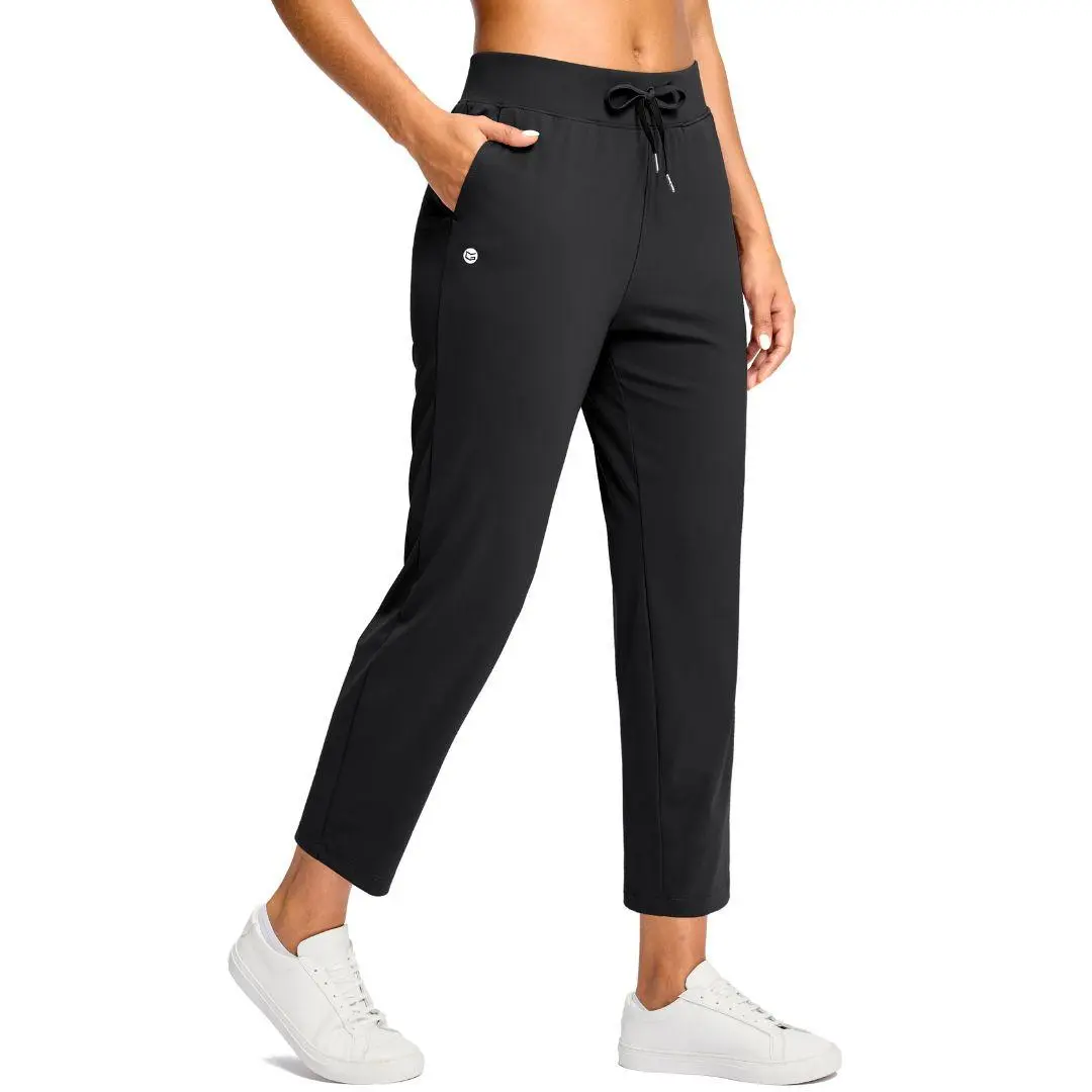 G Gradual Women's Petite Sporty Sports Bottoms, 24"/26" 7/8 Ankle Pants, Stretchy Sweatpants with 2 Pockets for Golf, Travel, Athletic Casual, Gym Clothing,travel essentials,camping essentials