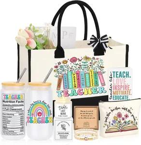 Teacher Appreciation Gifts for Women, End of Year Thank You Gifts for Teachers Basket Set of 5