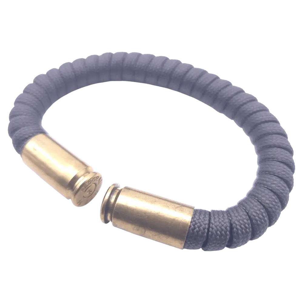 Unisex Dark Grey Paracord Look Bangle Bracelets - Fashion Accessory Component