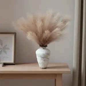 5pcs Pampas Artificial Rush Grass, Faux Plant, Natural Elegant Simulated Texture, Window Decor Wedding Party Setup Cafe Living Room Bedroom Flower Arrangement