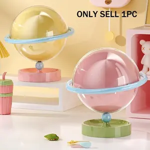 Luxury Dual-Layer Storage Box with Transparent Dome, Modern Home Desk Decor, Key Snack Organizer, Entryway Storage Solution