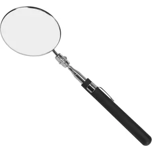 Telescopic Inspection Mirror, Circular Inspection Mirror, Telescopic Inspection Mirror, Flexible Inspection Mirror 360 Rotation, with Buckle Large Round Welding Mirror (Inspection Mirror-01)