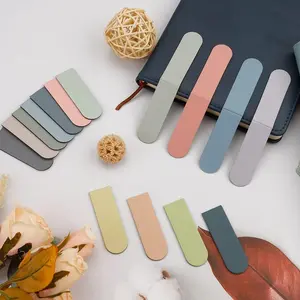 Soft Rubber Magnet Magnetic Bookmarks 15PCS Solid Colorful Light Bookmarks for Teachers Women Men Kids Pack of 15 Magnetic Cute Bookmarks 6CM/2.36inch Easy to Use