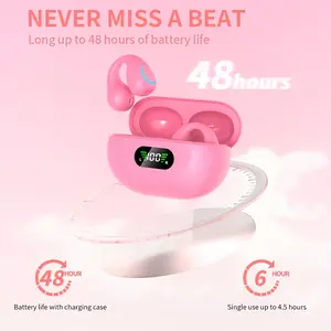 Wireless Bluetooth earbuds featuring panoramic surround sound, call noise cancellation, and smart touch controls. LED digital display + large battery for long battery life! Ideal for fitness, work, and travel.