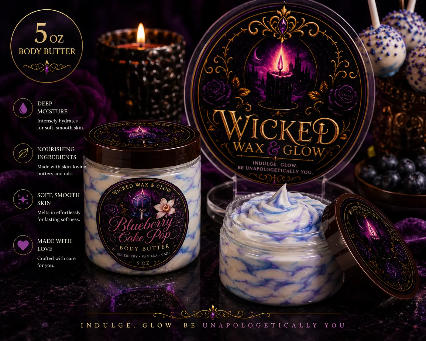Handmade Whipped 5oz Body Butter, Hydrating Moisturizing Soothing Nourishing Scented Body Butter for Dry Skin, Hydrate