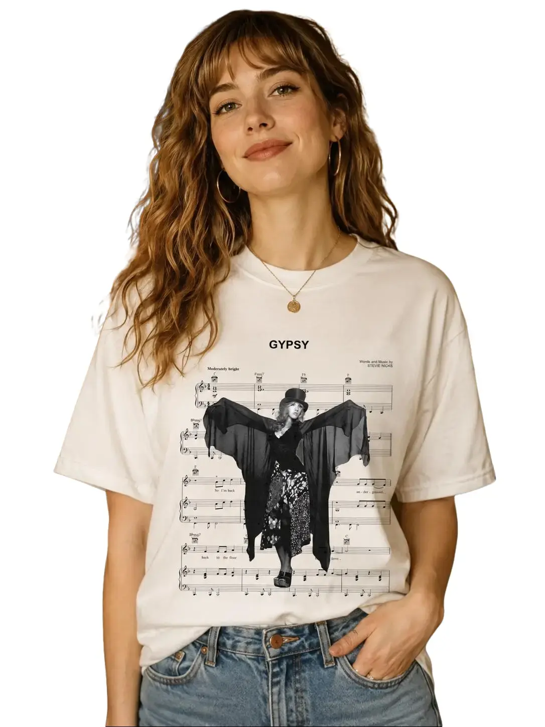 Stevie Nicks Your Graciousness is What Carries You Quote Gold Dust Woman Graphic T-Shirt Band Retro 90s 70s 80s Music Rock Girl Vintage Funny Hilarious Gift Tee Y2K Streetwear Fleetwood Mac