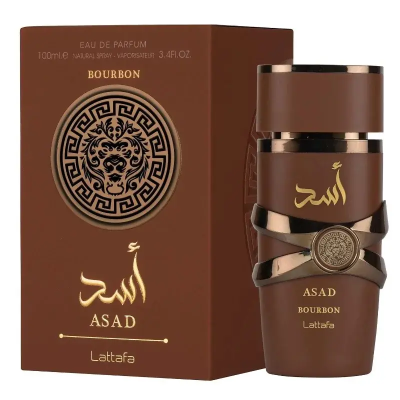 Lattafa Asad Bourbon for Unisex Eau de Parfum Spray, 3.4 oz/100 ml