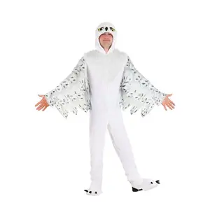 Adult Plush White Owl Costume