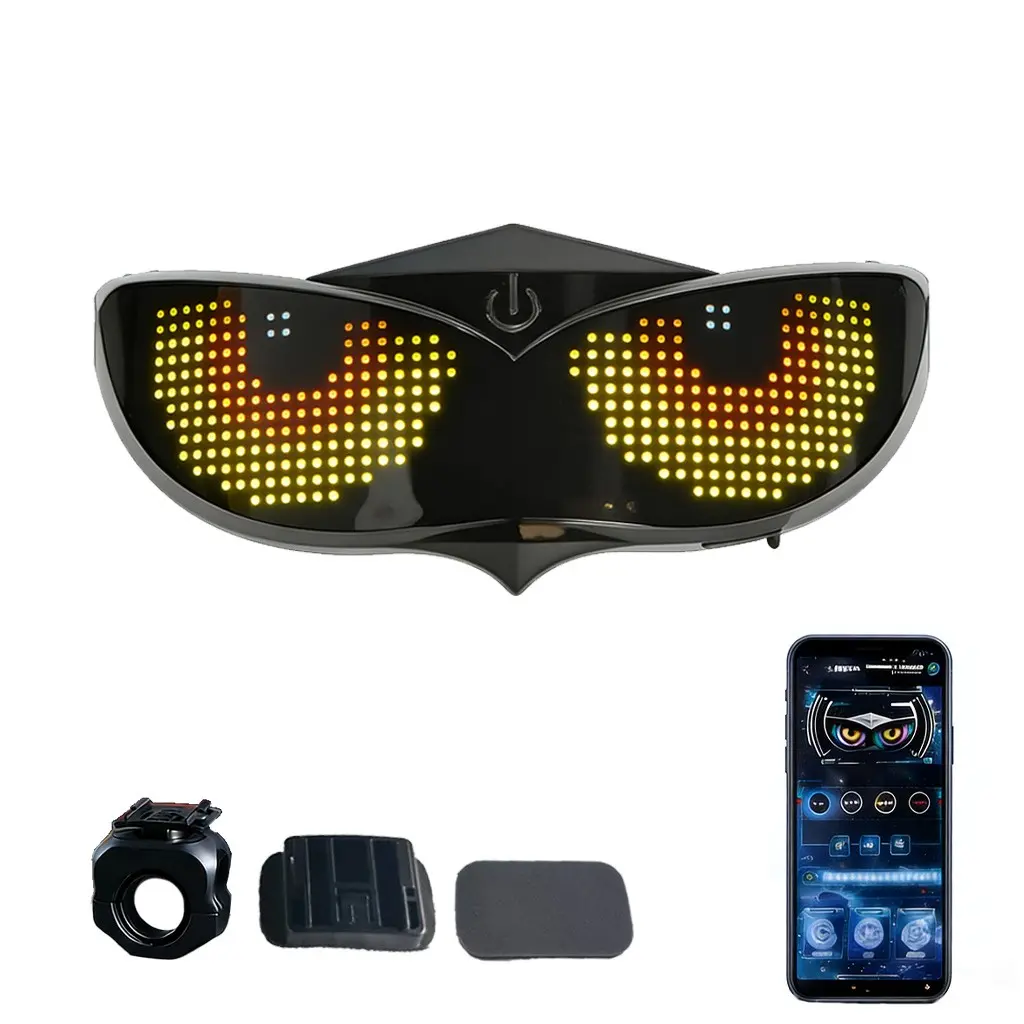 LED Helmet Display, Motorcycle Helmet Tail Light, Helmet Warning Light, Moto Accessories, Enhance Visibility, Safe Riding Gear, Enhanced Visibility, Visibility Improvement, Rear Visibility