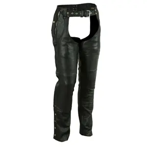 Outlaw Unisex Motorcycle Leather Chaps