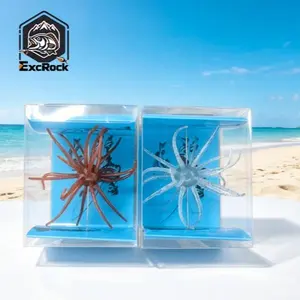EXCROCK 2-Pack Sea Urchin Soft Bait for Bass Trout Fishing, Floating Biomimetic Soft Lure, TPE Artificial Fish Attractant, Fishing Lures, Floating Swimming Lures