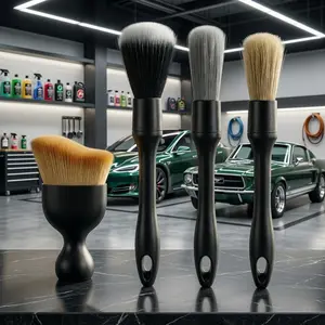 4Pcs Car Detailing Brush Set - Soft Auto Interior Dust Cleaning Brushes & Portable Car Detailing Kit - Perfect Car Care Gifts