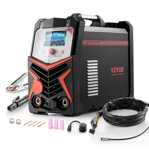 【Spotlight Day】VEVOR TIG Welder, 200A 6-In-1 Aluminum Welding Machine (LED Display) - AC TIG/DC TIG/AC Pulse TIG/DC Pulse TIG/Spot TIG/MMA(Stick), 110&220V Dual Voltage Electric Welder with Synergic Control IGBT