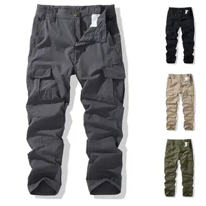 1-pack men’s all-season tactical outdoor cargo pants — heavy stretch hunting pants with multiple pockets, suitable for camping, fishing, and hiking — solid color Summervibes