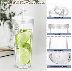 Custom Snow Globe Tumbler 24Oz