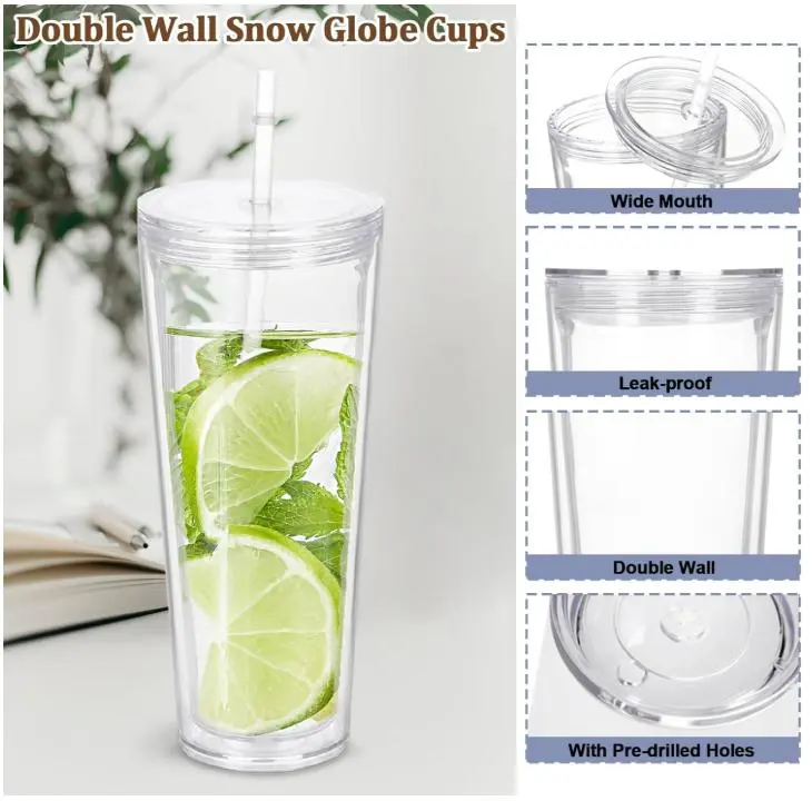 Custom Snow Globe Tumbler 24Oz