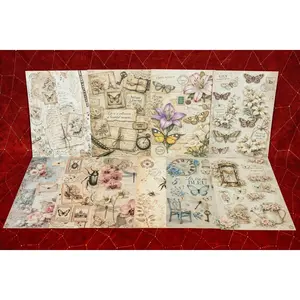 Vintage Spring Collage Paper Set