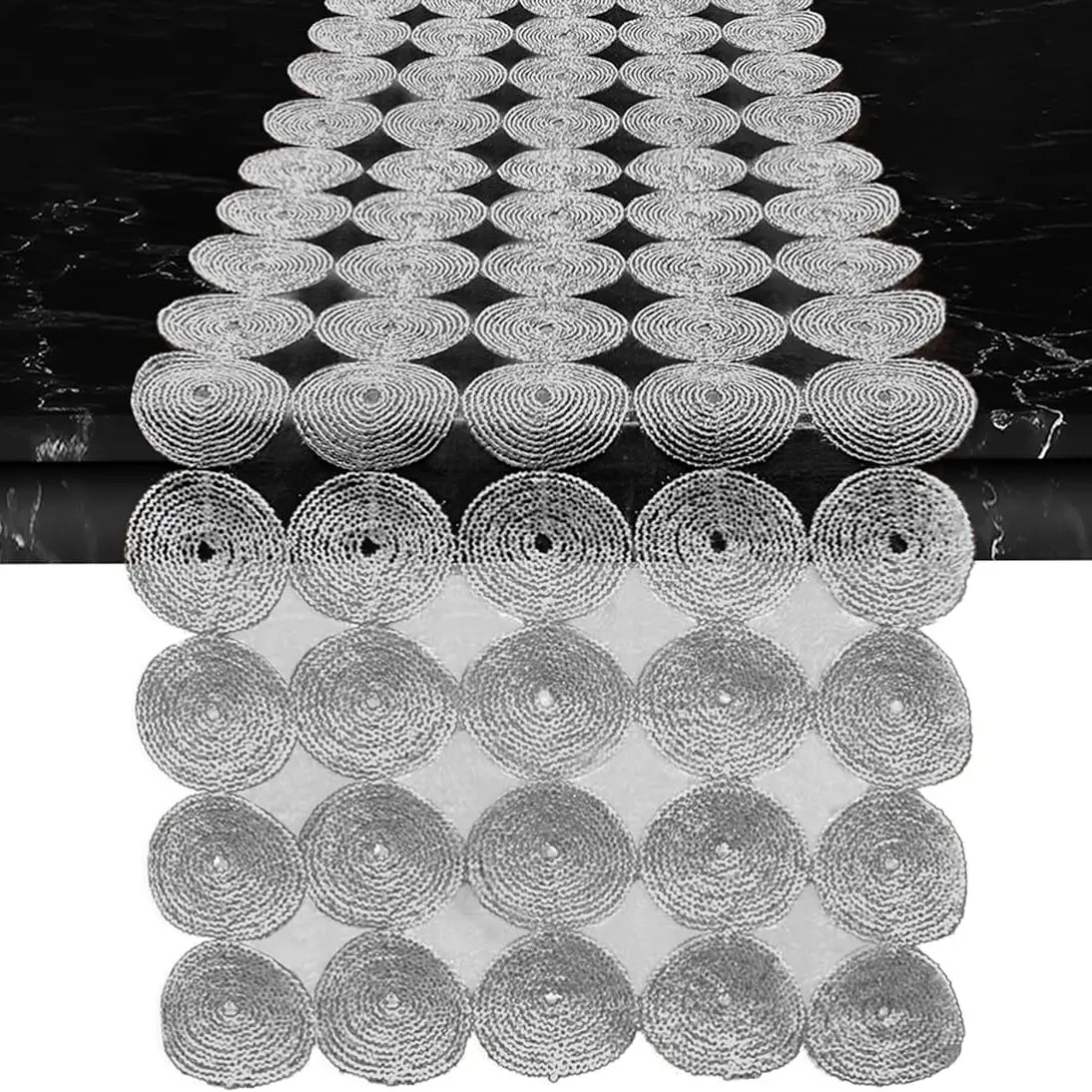 Mocassi Misho Embroidered Decorative Table Runner with Elegant Stitching, Premier Home Decor for Doily & Coffee Table Use