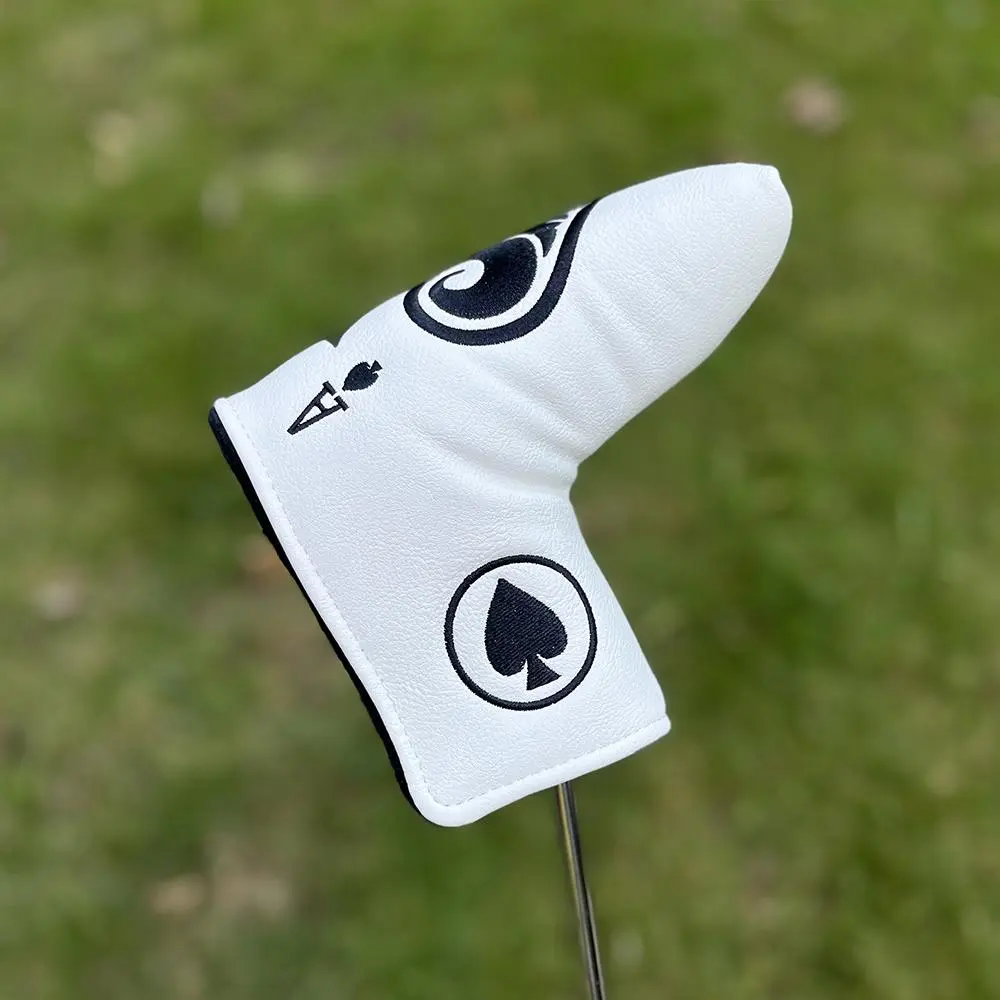 1pc Ace of Spades Embroidered Putter Protector, Durable Golf Accessory for Club Protection, Dustproof Design in Multiple Colors, Golf Clubs, Golf Equipment, Golf Gift Accessory, Golf Supply, Golf Gear