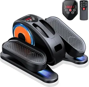 Under Desk Elliptical Machine Electric Leg Exerciser for Seniors 12 Adjustable Speeds Quiet Portable with Remote Control & LCD Display 2-in-1 Modes Low-Impact Exercise Silent Operation