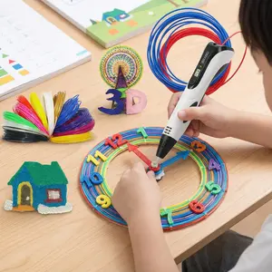 Upgraded Version 3D Art Printing Pen with Type-C Plug, Stepless Speed Adjustment, Temperature Adjustable, USB Power, No Battery Required, DIY Graffiti Tool with Pen Case, Ideal Kids' Gift for Birthdays