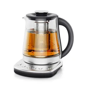 olayks Electric Kettle With Infuser, 1.5L Electric Tea Kettle With Temperature Control, Glass Kettle & Hot Water Boiler,1200W Fast heating for Pour Over Coffee, Brew Tea, Easy to Clean G888B