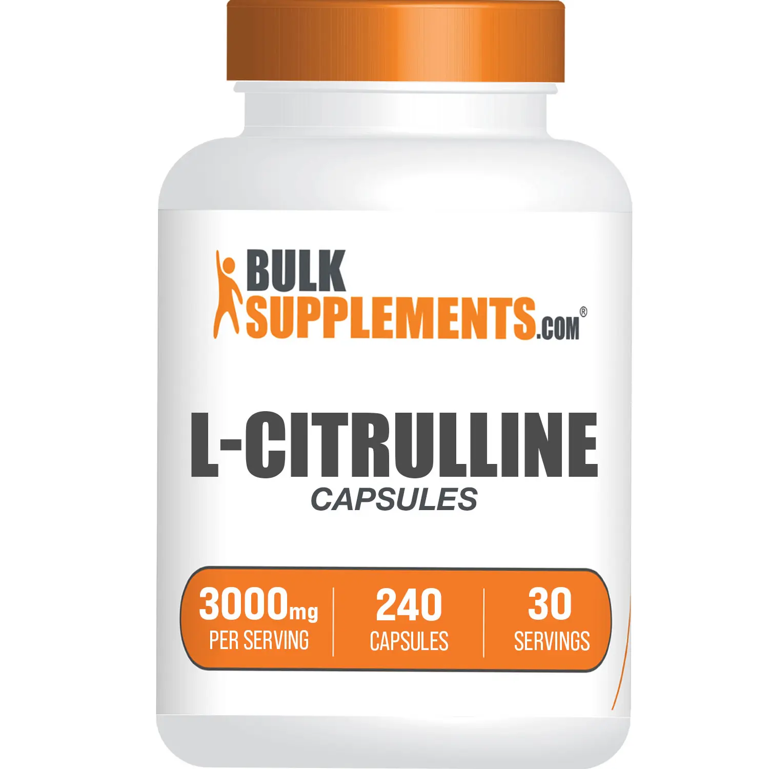 BulkSupplements L-Citrulline Dietary Capsules - Amino Acid Fitness & Healthcare Supplement - 3000mg per Serving, 240 Capsules for Muscle Support & Supplement Routine, Body Health