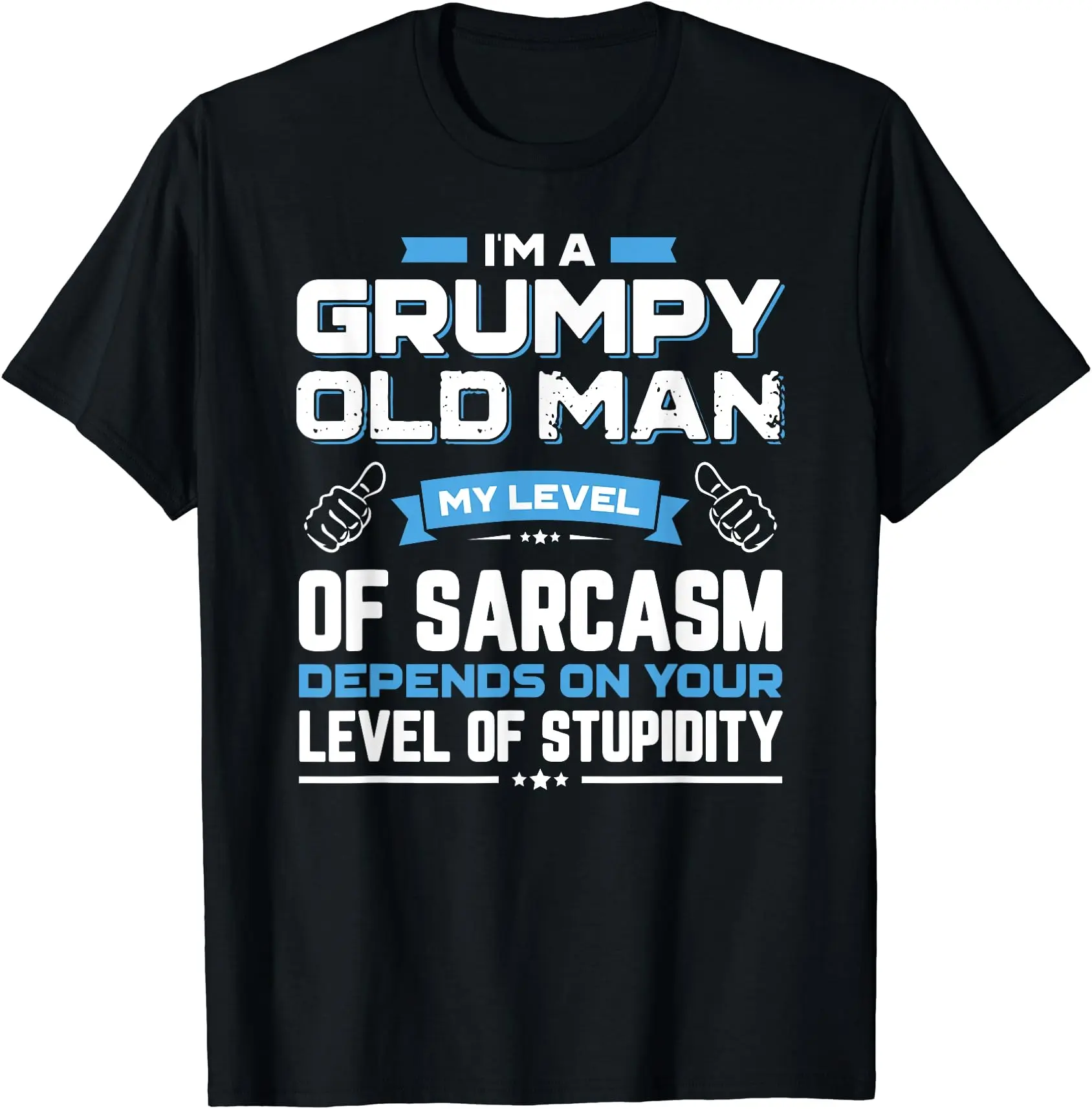 Men's Casual Short-Sleeve Relaxed-Fit T-Shirt - Funny Grumpy Old Man Design, Grandpa Grandad Gift Idea Top