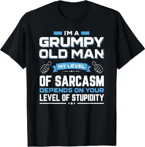 Funny Grandpa Shirt Grandad Gift Idea I Am A Grumpy Old Man T-Shirt