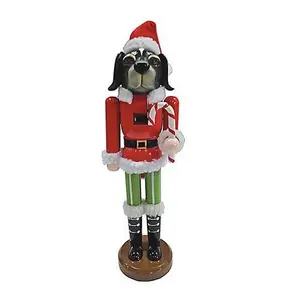 14" Christmas Dog Nutcracker by Santa's Workshop