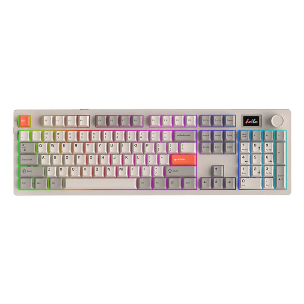 DAREU A104 Master | 8K Full-Size Wireless RGB  Keyboard with TFT & Knob