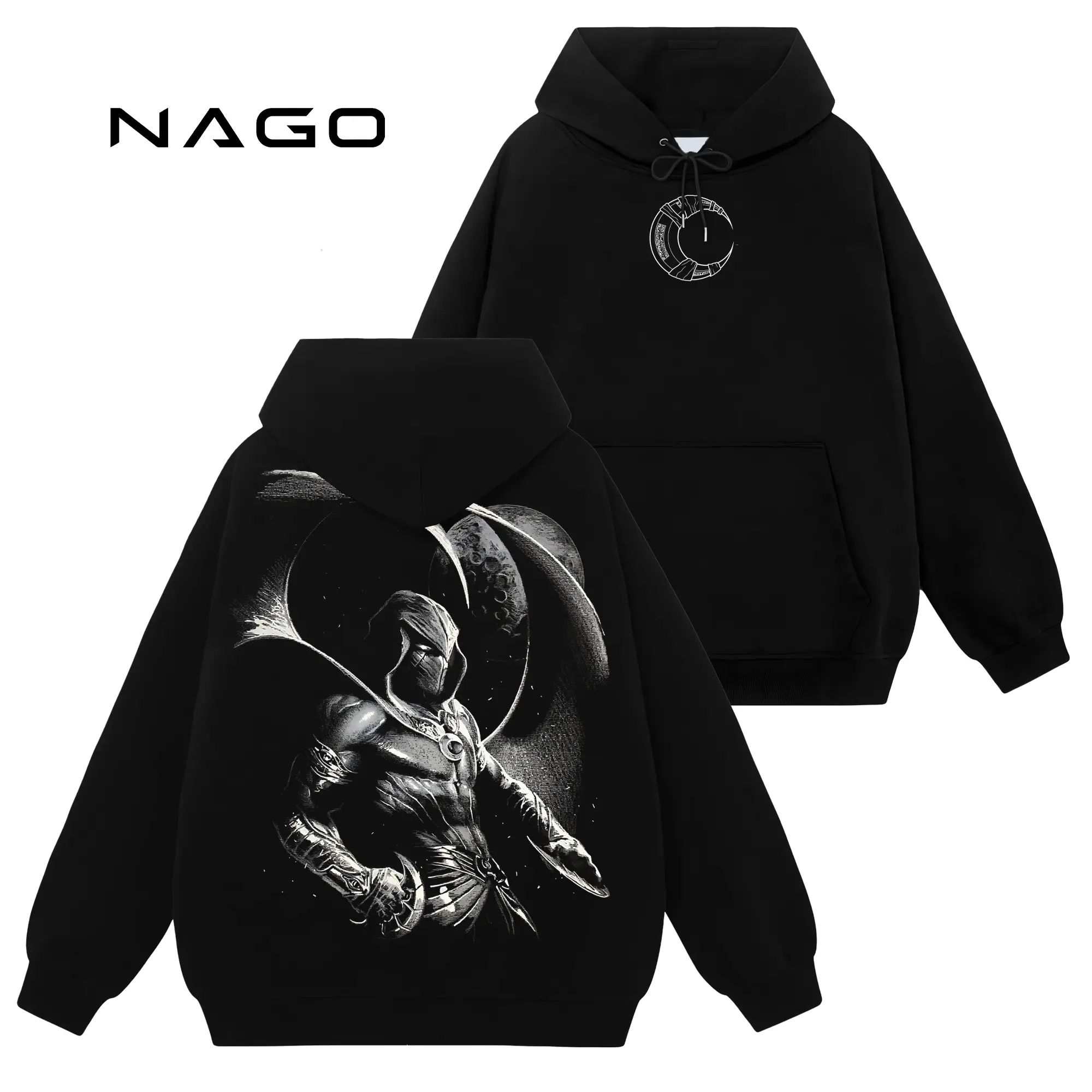 [Nago Shop] Limited Moon Knight #575 Unisex Cotton TShirt Sweatshirt Hoodie Top, Retro 90s Y2K Graphic Seamless Basic Casual Everyday Streetwear Tops, Gift For Comics