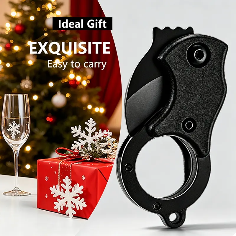 Unisex 3cm Mini Folding Knife Keychain Pendant - Portable Camping Hand Tool, Hanging Ornament, Holiday Gift