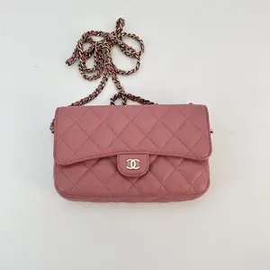 Pre-owned CHANEL cavier Mini Bags C/ Wallet On Chain leather crossbody bag