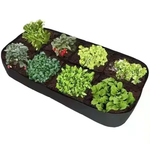 Portable Rectangular Plant Growth Bag, 8-Grid Outdoor Gardening Pot, Ideal for Vegetables Herbs Flowers Potatoes Carrots Peppers, Planting Bags