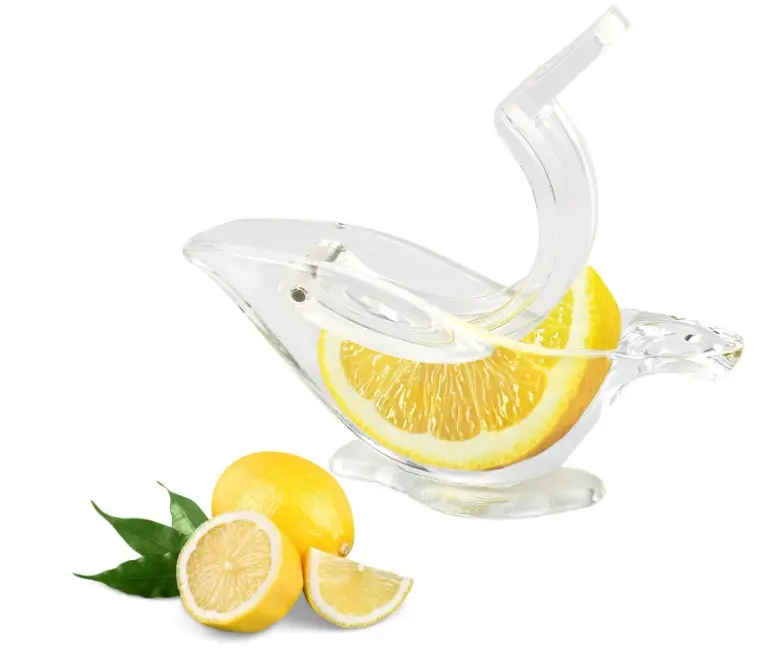 Elegant Bird-Shaped Acrylic Lemon Juicer - Portable & Transparent for Citrus Fruits (2 Pack)