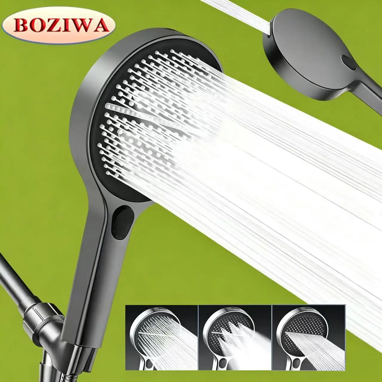 BOZIWA Shower Head Hose&Bracket,Shower Head Set With 1.5m Hose,Bathroom Shower Equipment BOZIWA Shower Head Hose&Bracket,Shower Head Set With 1.5m Hose,Bathroom Shower Equipment