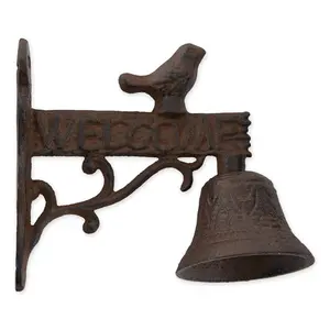 Zingz & Thingz Welcome Sign With Bird Cast IronDoor Bell