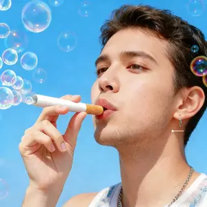 Blind box Bubblero Bubble Cigarette Pack Toy Funny Gag Gift for April Fools Day  Graduation Season Prank Toy Stress Relief Fidget Reusable Desk Toy for Office Smokers Sensory Pod with Fart Spray Novelty Joke Gift Graduation Party Favor Trick Toy