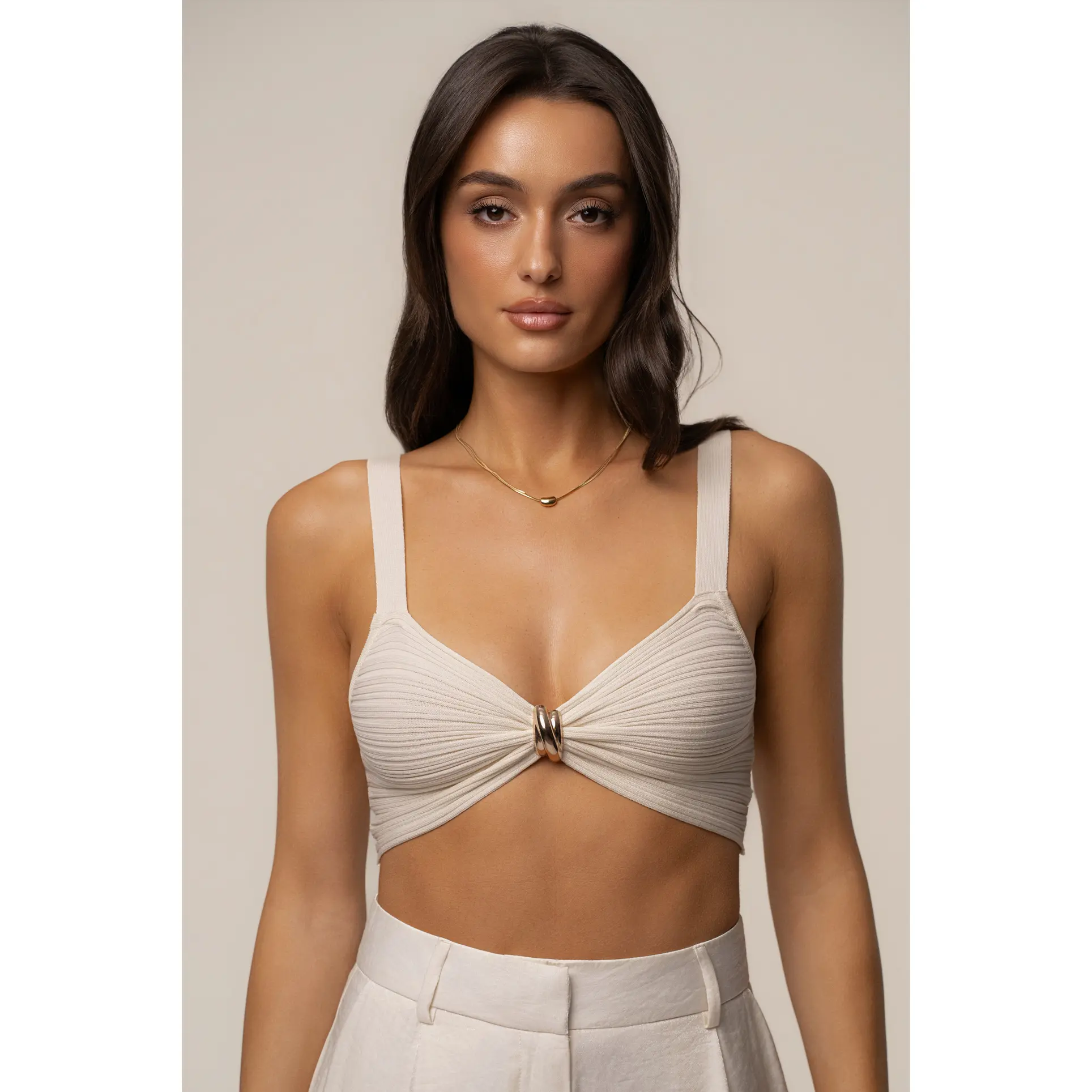 Ivory Adeline Embellished Top